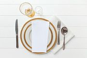 Gold Two-Sided Program/Menu Mockup, a Product Mockup by ILLONA GRAPHICS (Thumbnail 4 of 4)