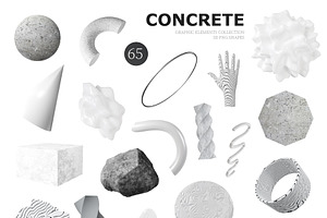 Concrete Brutal 3D Shapes Graphics