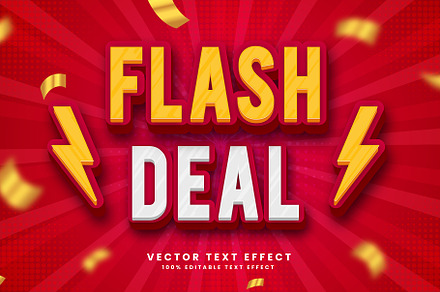 Flash Sale Vector 3d Text Effect