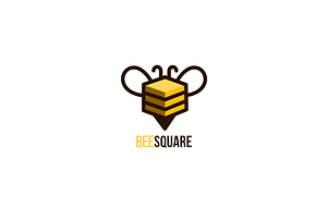 Bee Square Logo Design