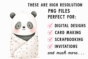 Panda Watercolor cute panda clipart, an Illustration by Libby Wishes (Thumbnail 4 of 6)