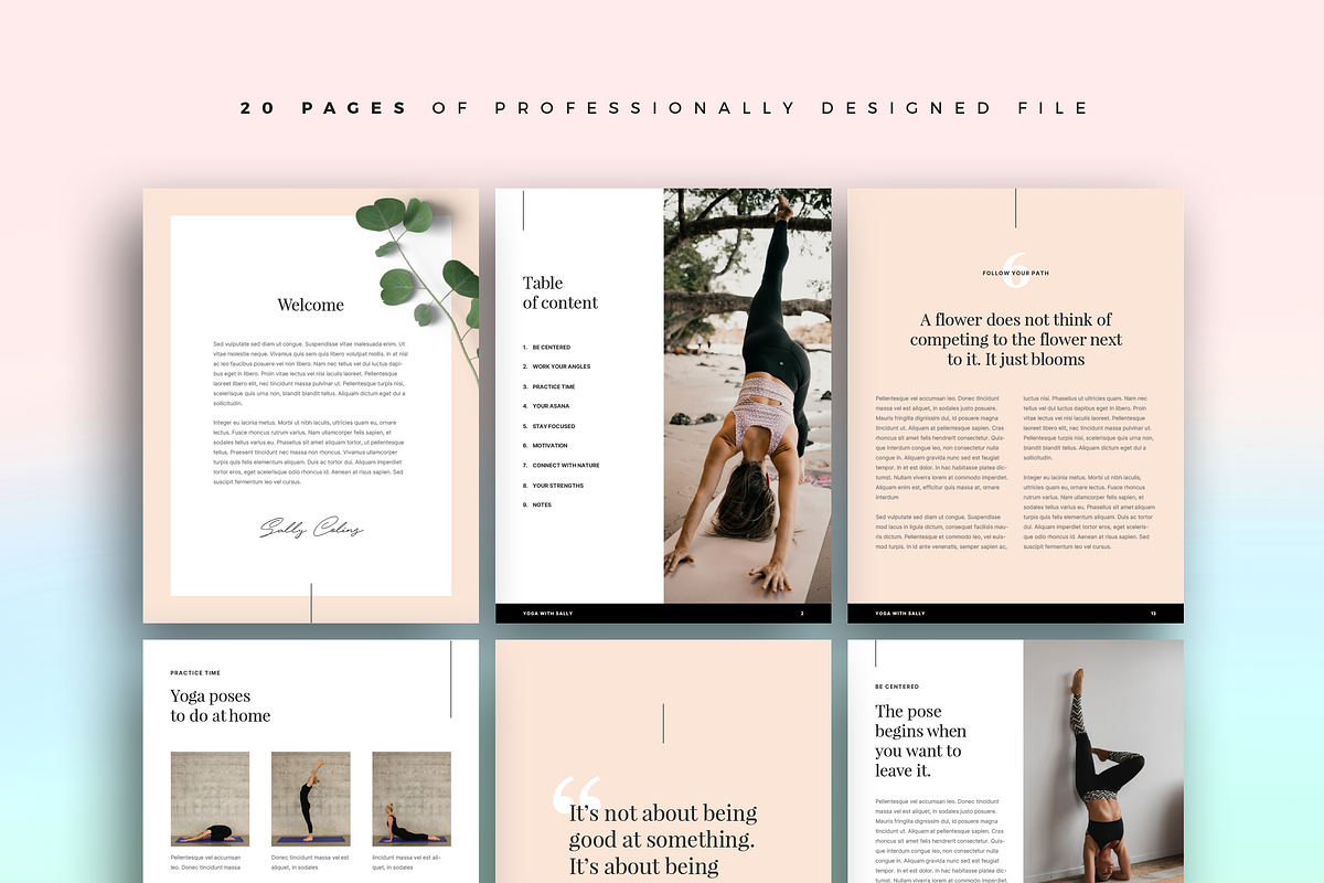 Yoga Presentation Template 20 Pages, a Presentation Template by The Cave Graphics (Photo 2 of 7)