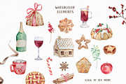 Watercolor Christmas Sweets Clipart, a Food Illustration by SvetaArtStore (Thumbnail 7 of 9)