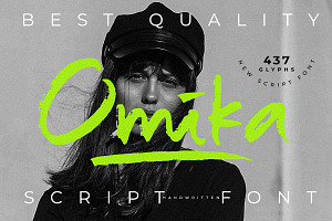 Omika-Handwritten Script Font, a Script Font by Scratch Design