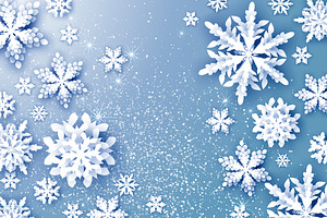 27 MAGIC SNOWFLAKES. Paper Cut Style