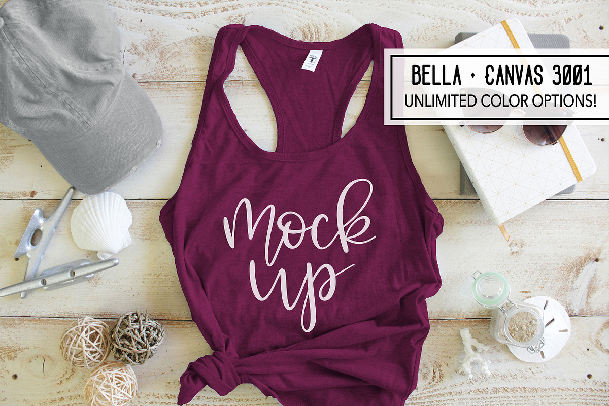 Tank Top Mock Up Ocean Sea Decor, a Shirt Mockup by Allison Affourtit Mocks (Photo 2 of 5)