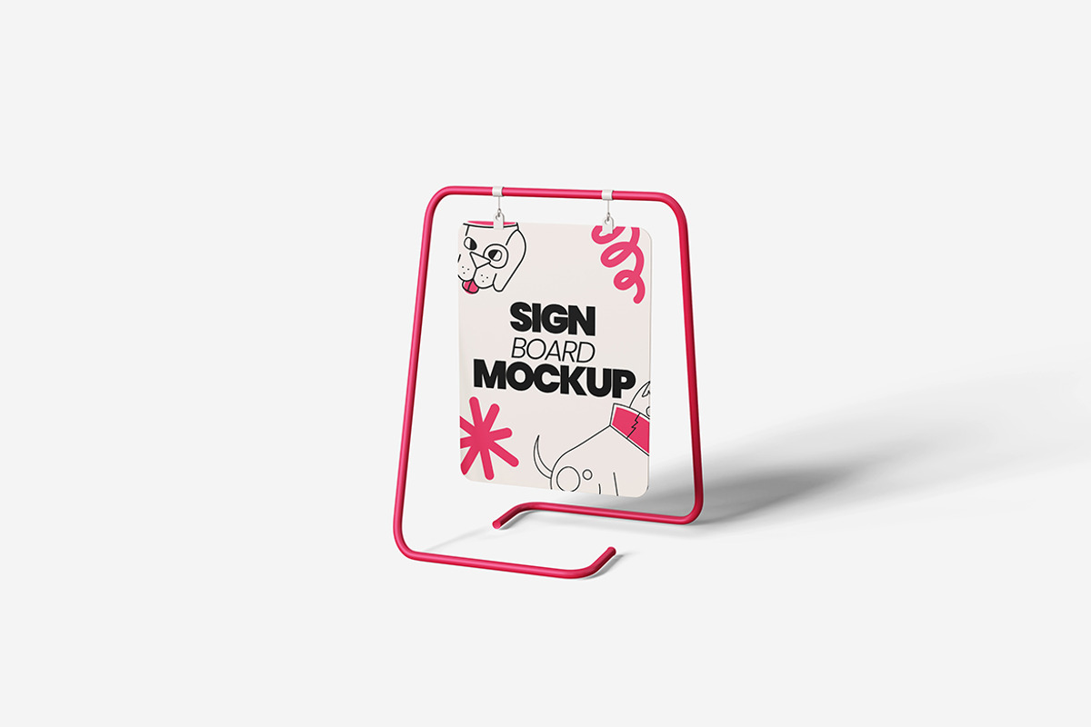Sign Board Mockup, a Product Mockup by MrLetters (Photo 2 of 5)