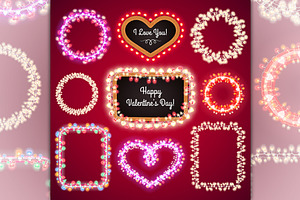 Valentine's Lights Decorations Set