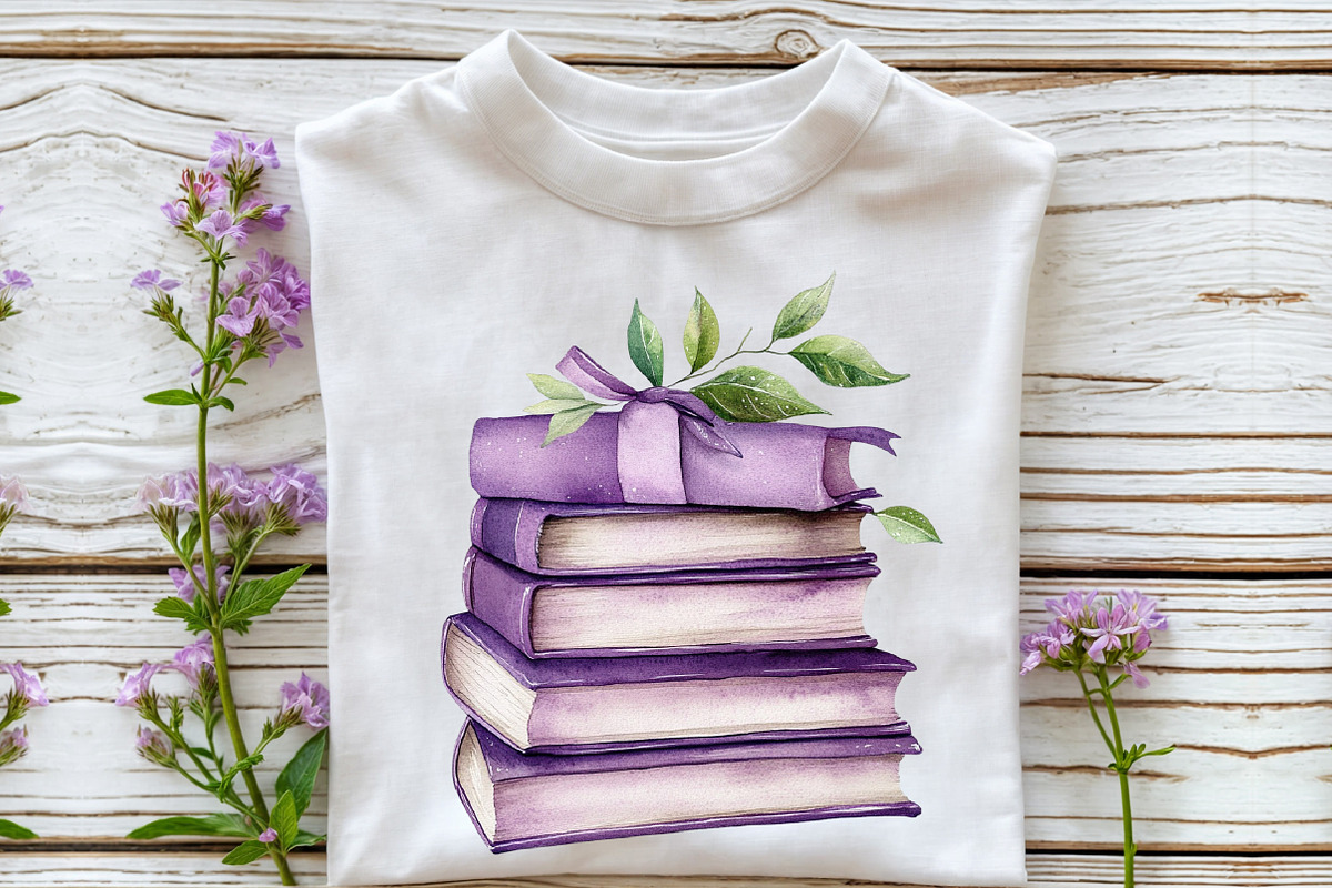 Watercolor Purple Autumn Clipart, an Illustration by Rose Art (Photo 4 of 7)
