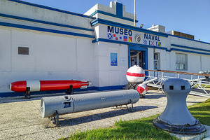 Naval museum facade, montevideo city, uruguay, an Architecture Photo by DanFLCreativo