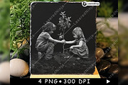 Children Planting Apple Tree Nature, a Background Graphic by LaseredNinja (Thumbnail 7 of 7)