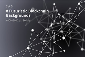 8 Blockchain Backgrounds Set 5