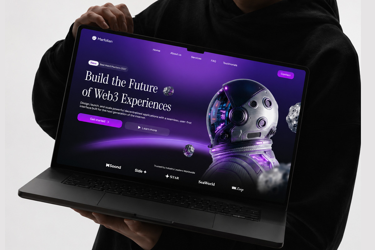 Web3 Application Landing Page, a Landing Page Template by Font Kingdom (Photo 2 of 5)