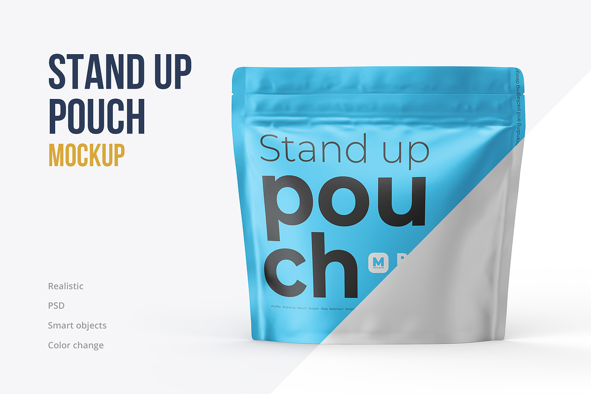 4 PSD Stand-up Pouch Mockup (square), a Cups & Container Mockup by easymock (Photo 2 of 11)