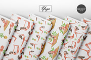 Watercolor Yoga Seamless Patterns, a Sport Illustration by OlDm_Shop (Thumbnail 9 of 10)