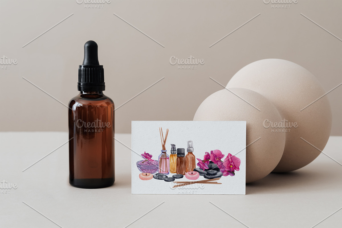 Aromatherapy Watercolor Collection, an Object Illustration by BarvArt (Photo 8 of 17)