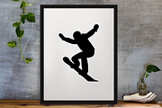 Snowboarding Silhouette SVG, a Sport Illustration by newminddesign (Thumbnail 3 of 3)