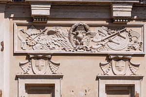 The border of the Sovereign Order of Malta on Aventine Hill in R