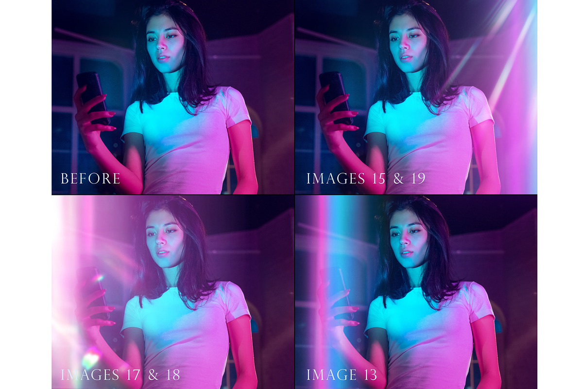 Neon light leak overlays, an Object Graphic by Paper Farms (Photo 3 of 5)