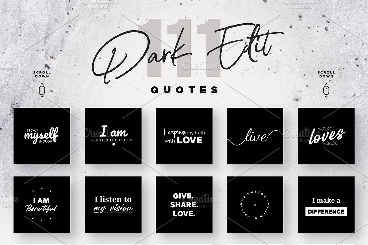 111 x Self-Love Quotes - B/W Edition, a Social Media Template by The Wedding Shop (Photo 6 of 8)