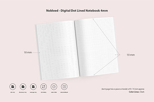 Dot Lined Notebook 4mm - 7.44x9.69