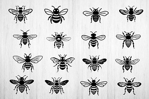 Honey Bee Icon SVG. Bee Clipart.