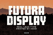 Letterpress Futura Display, a Font by Heavy Metal Type Co. (Thumbnail 1 of 5)