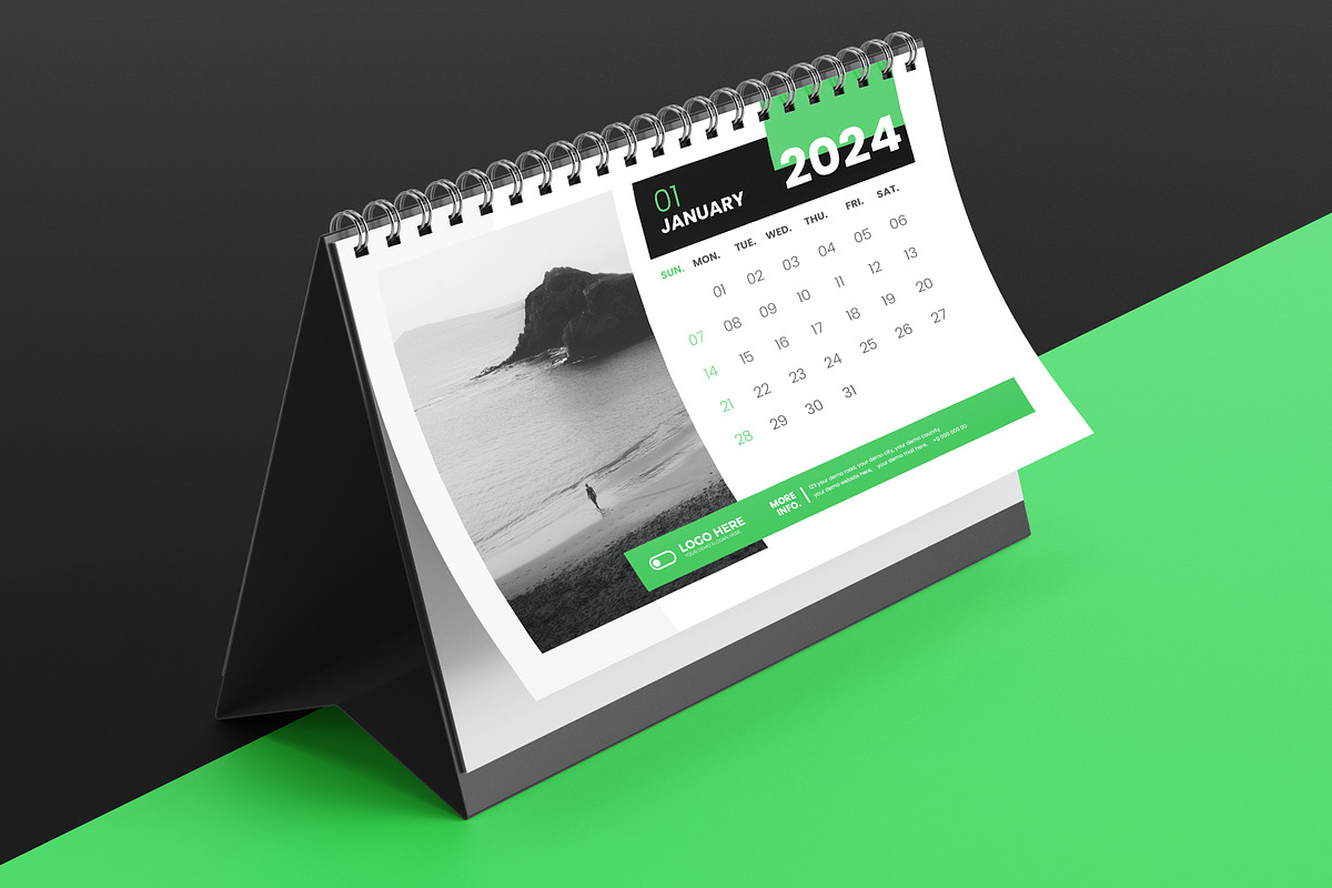 2026 Desk calendar design template, a Stationery Template by Tanmoy Topu