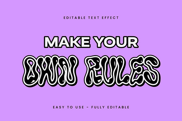 Psychedelic Wavy Outline Text Effect preview 4