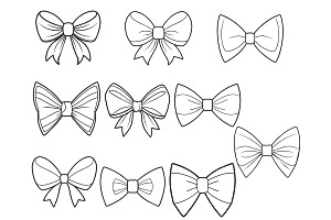 Ribbon Bows Set 2 Procreate Brush