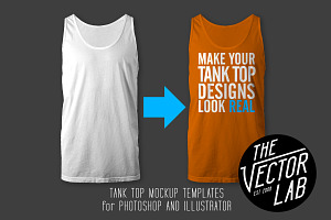 Tank Top Mockup Templates - PSD & AI