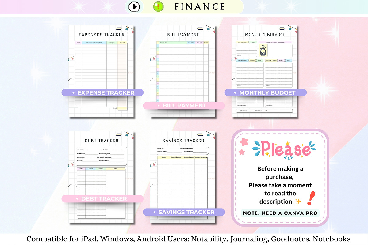 PLR Undated Digital Planner, a Stationery Template by Tas Creative Studio (Photo 6 of 8)