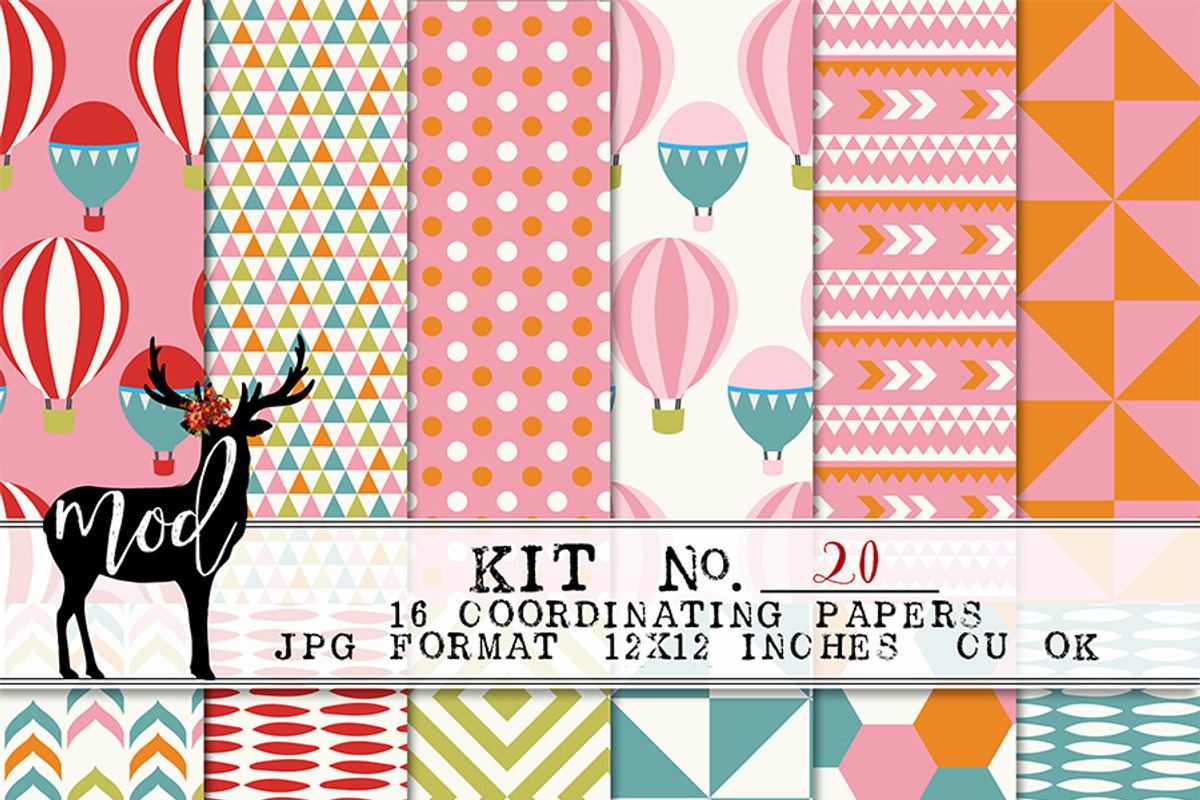 Background Paper Kit 20, a Pattern Graphic by Mod Paperie (Photo 1 of 2)