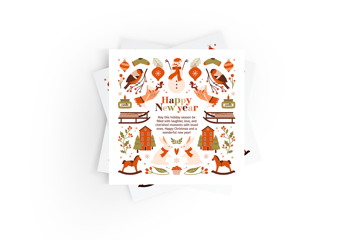 Naive Christmas. Clip arts & cards, a Seasonal Illustration by Renberrry.Store (Photo 7 of 10)
