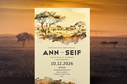 African wedding invitation set, an Invitation Template by Aarley Kaiven (Thumbnail 2 of 4)