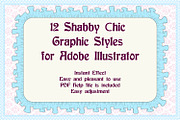 12 Shabby Chic Illustrator Styles, a Layer Style Add-On by Kseniya-Omega (Thumbnail 1 of 13)