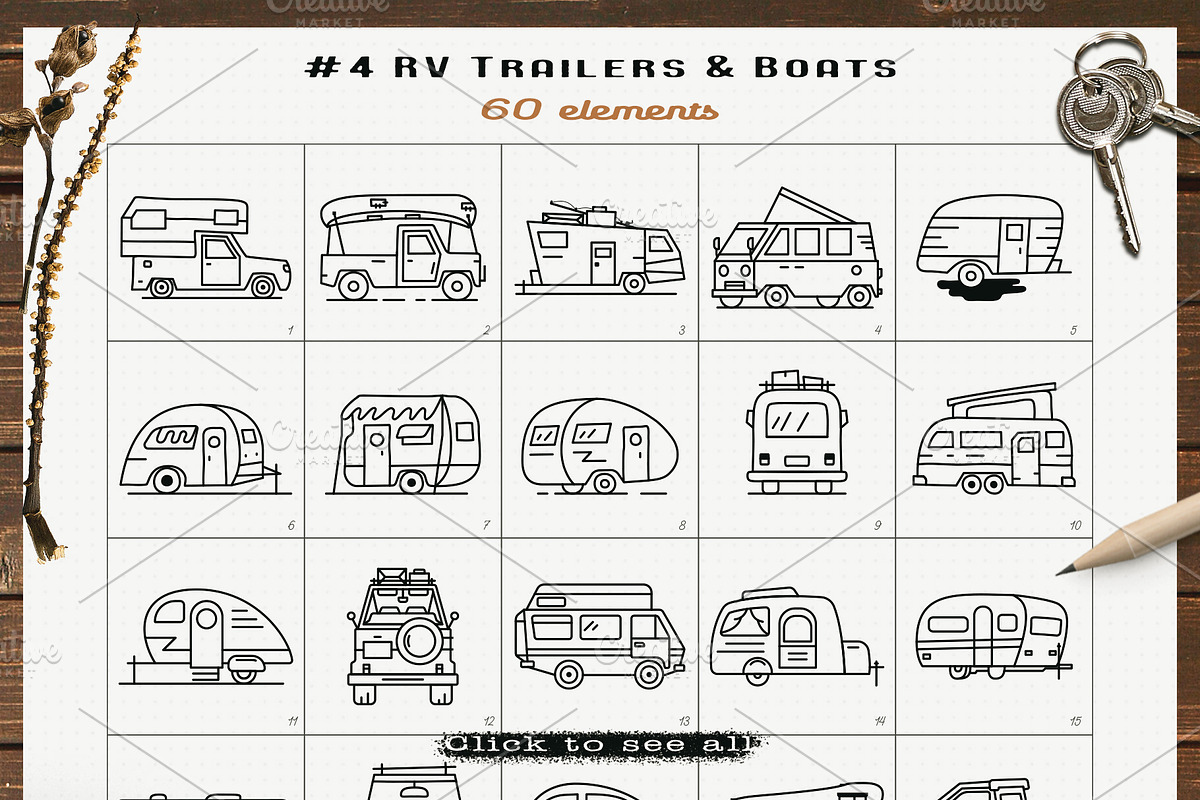 Simple Camp Scenes Logo Creation Kit, a Branding & Logo Template by JeksonGraphics (Photo 9 of 24)