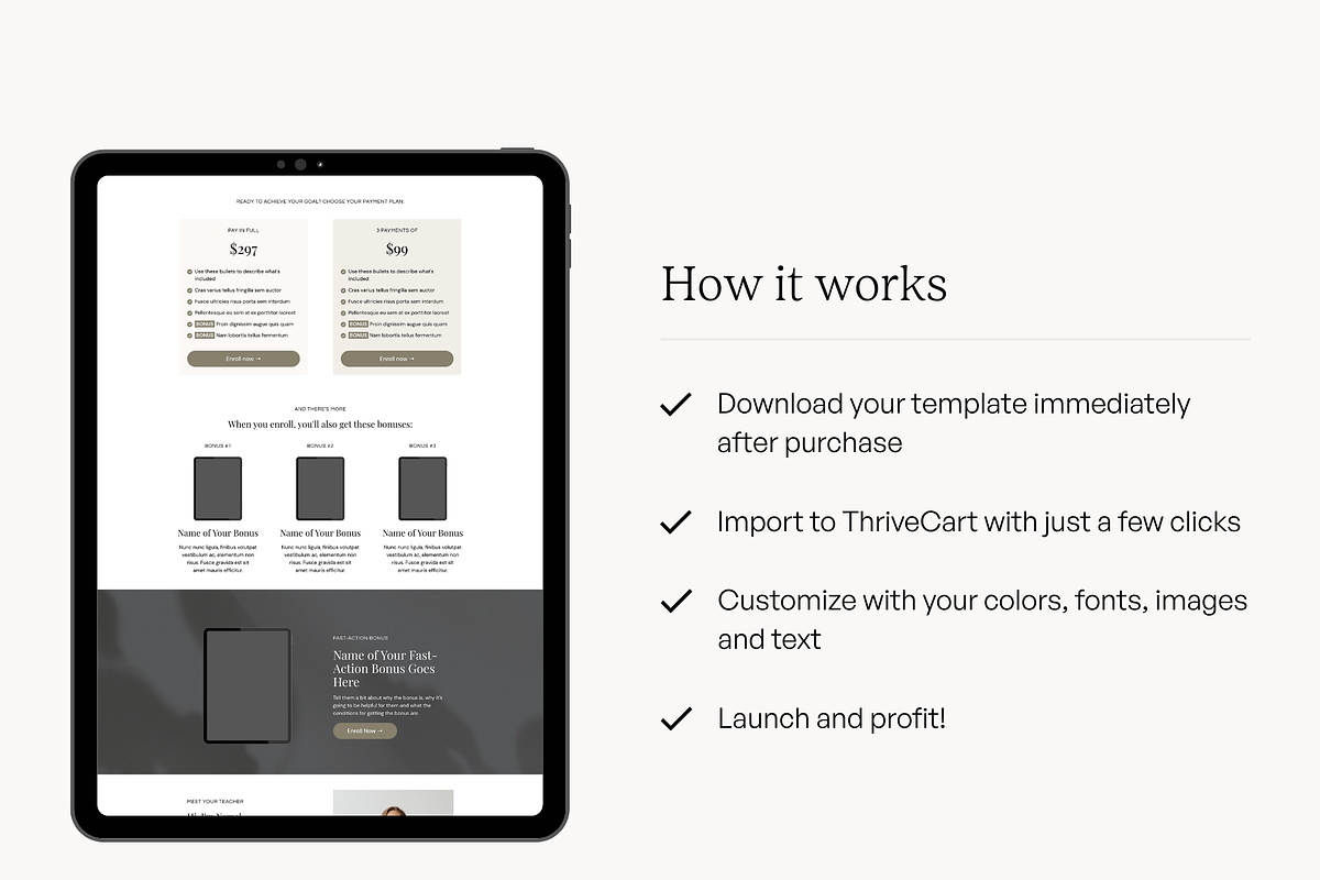 ThriveCart Sales Page Template, a Landing Page Template by Pixel & Flow (Photo 6 of 8)