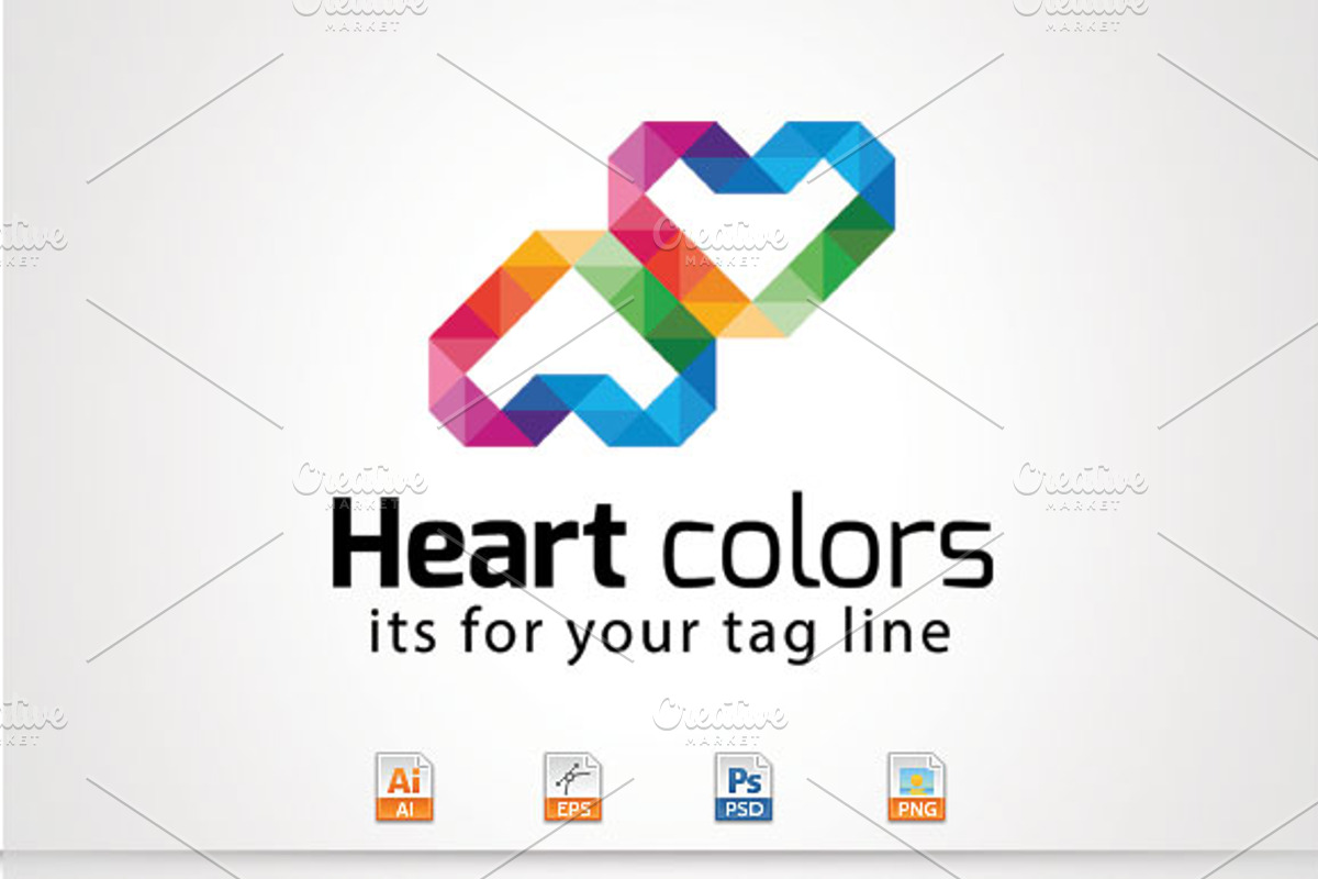 Heart colors, a Branding & Logo Template by stock6design