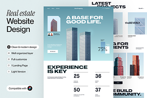 Real Estate Landing Page, a Websites & App Template by sajon.co