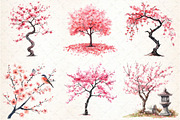 Japanese Cherry Blossom Tree, an Illustration by DreamCafeArt (Thumbnail 2 of 7)