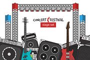 Big Concert and Festival Stage Set, an Illustration by Albert Does Stuff (Thumbnail 1 of 6)