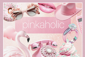 BARBIELAND Pink Graphic Collage Pack