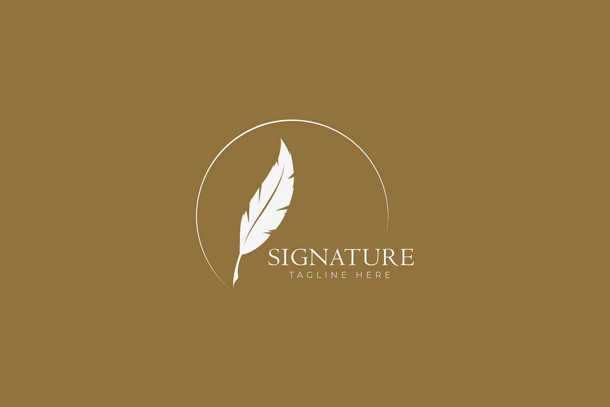 Feather Pen Signature Luxury Logo, a Branding & Logo Template by Signatoro (Photo 2 of 3)