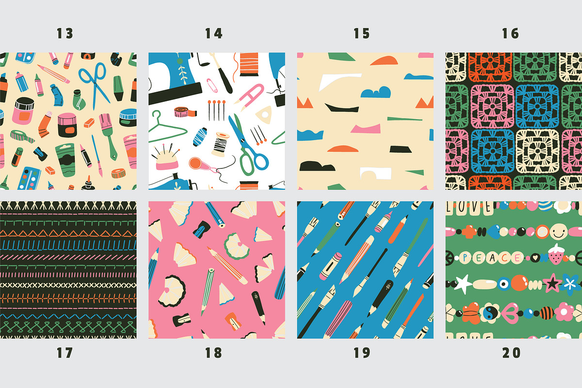 Art & Craft Bundle elements patterns, an Object Graphic by Lena Nikolaeva (Photo 12 of 17)