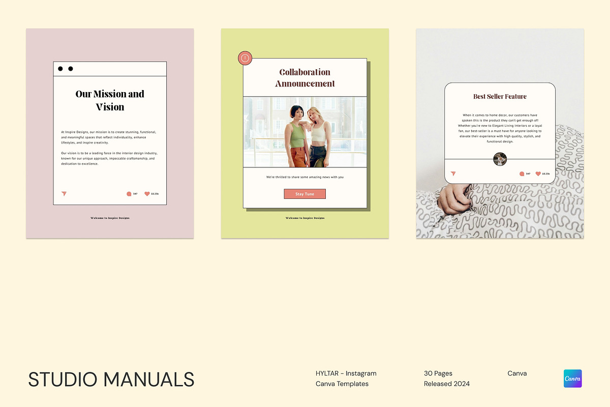 HYLTAR - Instagram Canva Templates, a Social Media Template by Studio Manuals (Photo 6 of 8)