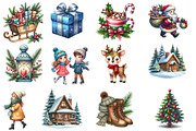 Antique Nordic Chirstmas Day Clipart, an Illustration by Designworld (Thumbnail 2 of 6)