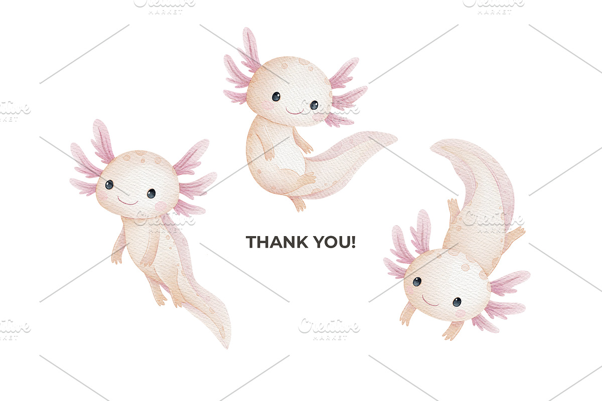 Cute Axolotl-Seamless Set+PNG Files, a Pattern Graphic by tetiartline (Photo 8 of 8)