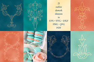 Damask Elements & Seamless Patterns