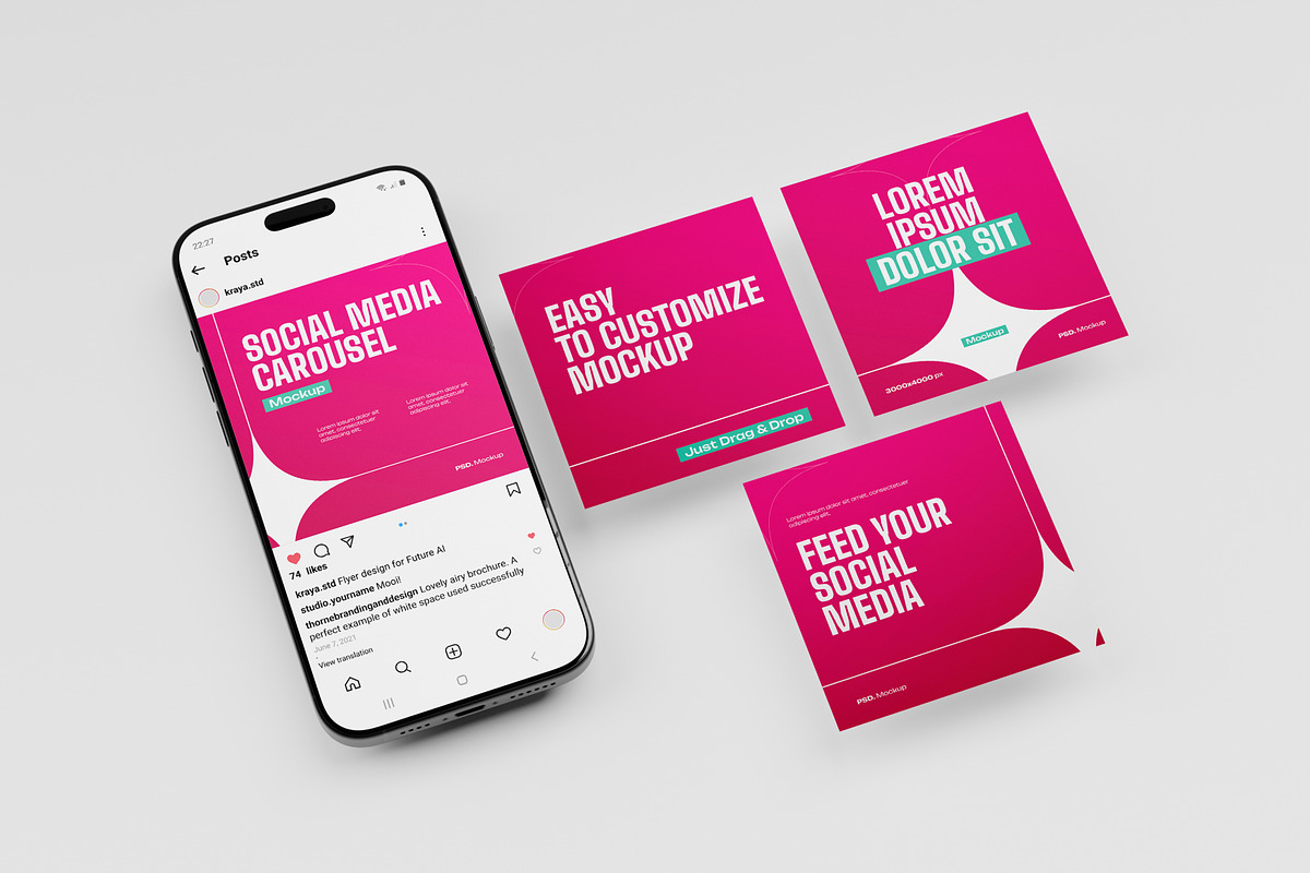 Carousel Mockup, an Advertising Mockup by Budogol Studio (Photo 2 of 4)